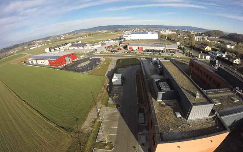 Ein Blick auf die Anlage der Bioenergy and Sustainable Technologies GmbH, kurz BEST genannt.