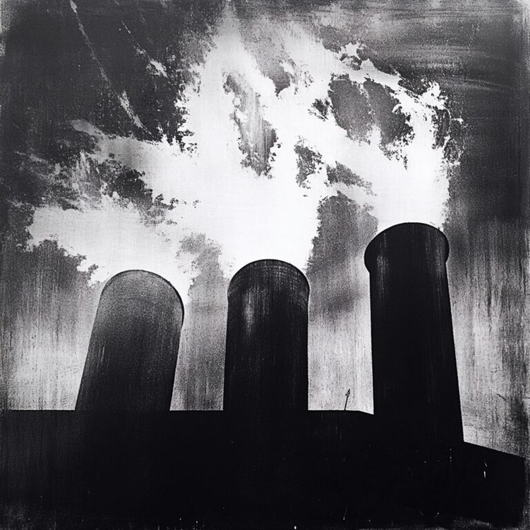 Industrieschlote. Symbolbild für CO2-Ausstoss in der Industrie.